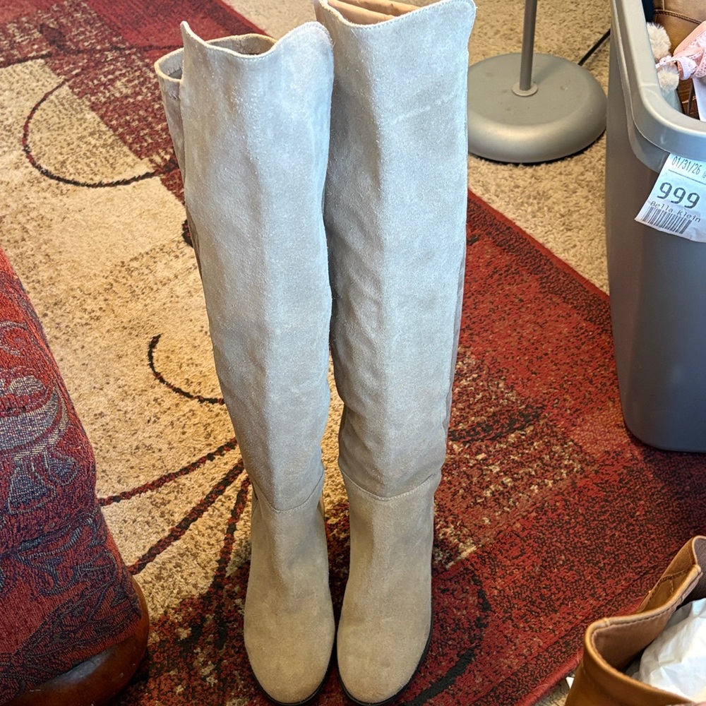 Lucky Brand Women's Over the Knee Boots in Soft beige